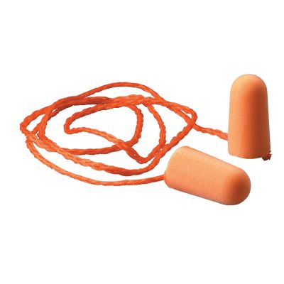 3M 1110 Tapered Earplugs, Corded, 1 Pair