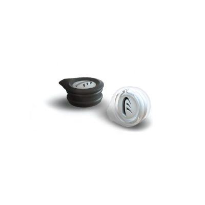Dynamic Ear pressor showing black and clear color options