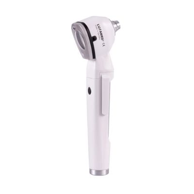 White, pocket size LuxaScope otoscope with LED lighting
