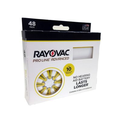 Rayovac ProLine Advanced Size 10 Battery, 48 Pack