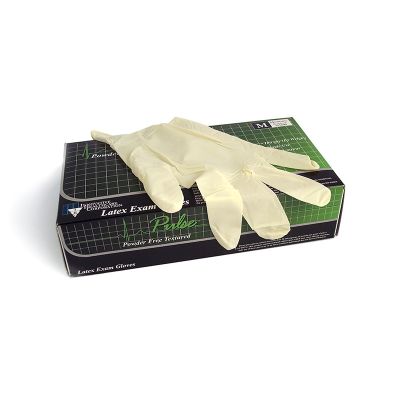 Latex Powder Free Gloves, Extra Large, Box of 100.