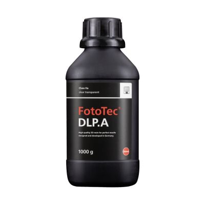 Dreve 24200 FotoTec DLP.A, Reddish Transparent, 1 kg Bottle. Clear transparent shown.