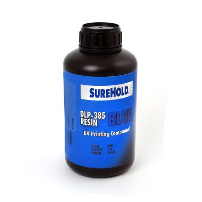SureHold DLP-385 blue resin, 1 kg. bottle