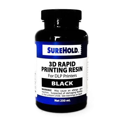 SureHold 94010 DLP Rapid Print Resin, Black, 250 ml Bottle