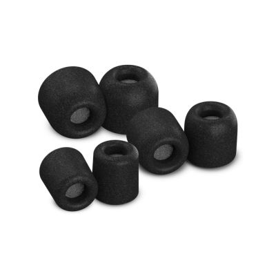 Comply Isolation Plus Tx-200 Eartips, with wax guards, 3 Pairs, small, medium, and large.