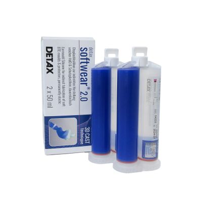 Detax 04233 Softwear 2.0, 40 Shore, Blue Opaque, Box of 2 Cartridges
