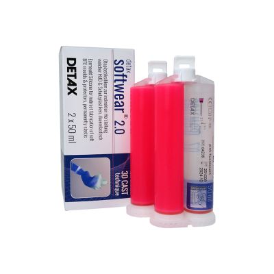 Detax 04236 Softwear 2.0, 40 Shore, Pink Fluorescant, Box of 2 Cartridges