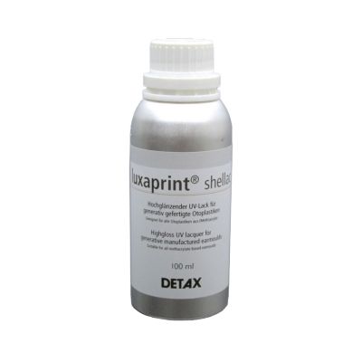 Detax Luxaprint shellac transparent in a 100 ml bottle