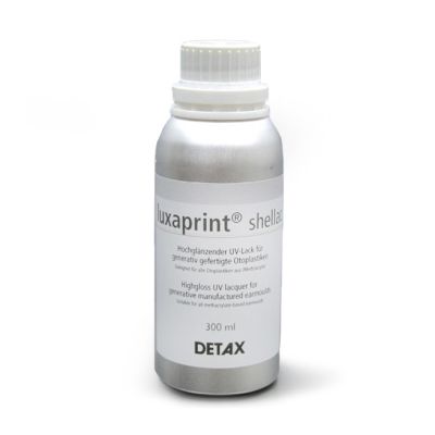 Detax 03595 Luxaprint Shellac UV Curing Lacquer, Transparent, 300 ml Bottle