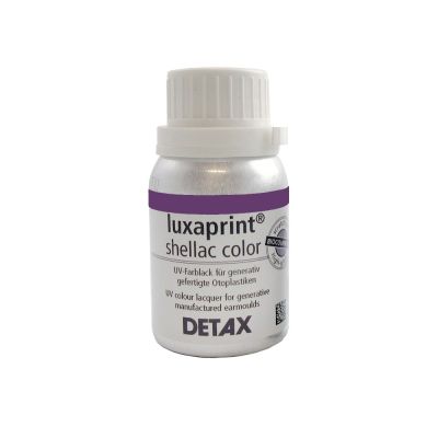 Detax Luxaprint shellac color violet lacquer in a 100 ml bottle