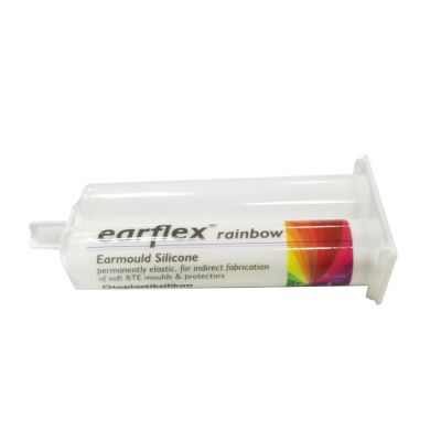 Detax 03690 Earflex Rainbow, 40 Shore, Red, 8 Cartridges