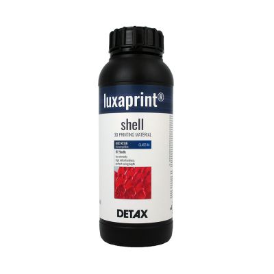 Detax 03601 Luxaprint 3D Shell Resin, Intensive Red, 1000 g Bottle
