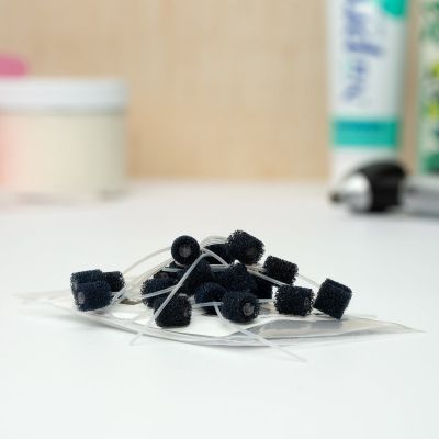 Foam PROS Oto-Dams, 9mm, Black, Pack of 24 (No Tip)