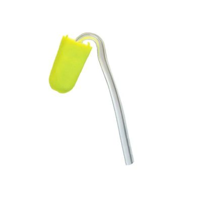 Yellow tapered foam demonstration tip on tubing