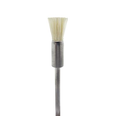 White bristle end brush
