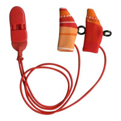 Ear Gear 57080 Mini Eyeglasses, Corded, Binaural, Orange/Red