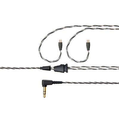 Linum 8030430 UltraBaX Cable, 2-Pin Earhook, 3.5 mm TRS, Zebra