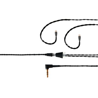 Linum 8010430 SuperBaX Cable, 2-Pin Earhook, 3.5 mm TRS, Black
