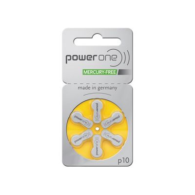 Power One Mercury Free Batteries,Size 10, Box of 60