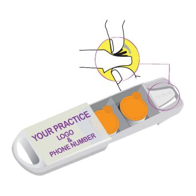 customizable keychain batter holder for hearing aid batteris