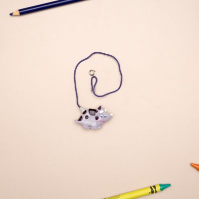 Monaural ITE Dino Clip, 7.5", Trixie, Purple Cord