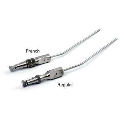 Frazier suction tubes showing French and regular styles