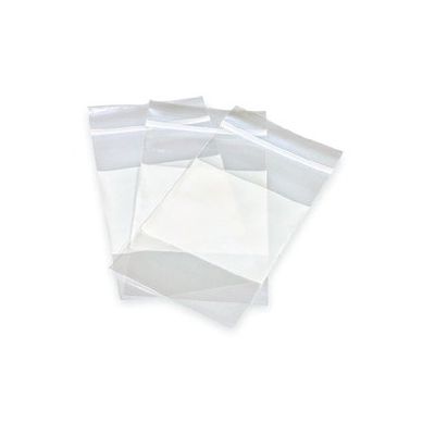 Ziplock Bag, 3 x 5 with White Block, Pack of 25