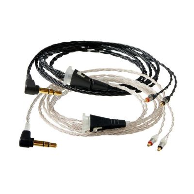 Linum SuperBaX cables shown with T2 connectors and cable colors transparnet and black.