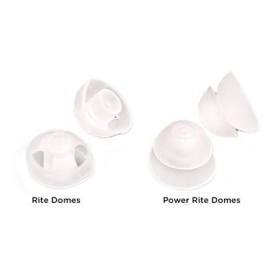 Oticon RITE domes showing open and power domes