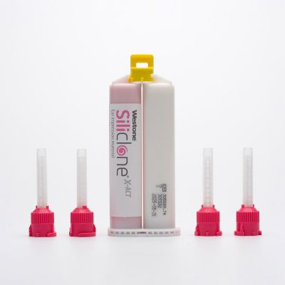 Westone Siliclone X-Act Impression Material, Individual Cartridge with 4 Pink Mixing Tips