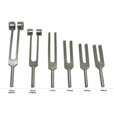 Tuning forks showing the different types.