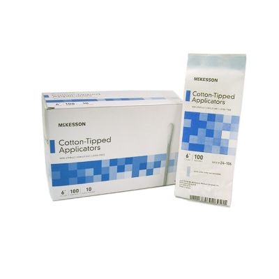 Cotton Tipped Swabs, 6", Box of 1000