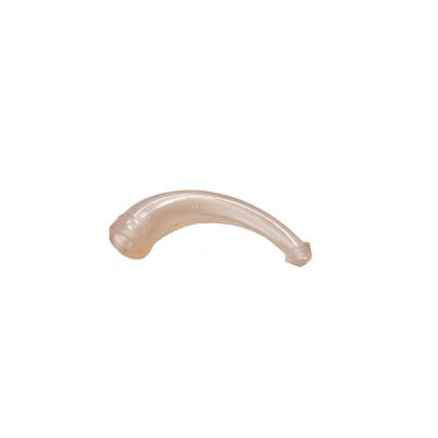 Ear Hook, Self-threaded, 1/2 Moon Round, Clear, Pack of 10
