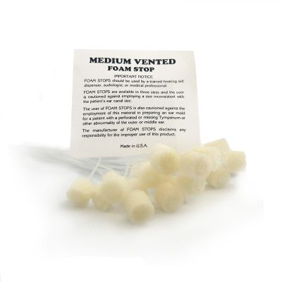 Vented Foam Stops, Medium, 11 mm, Bag of 24