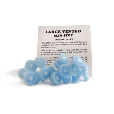 Vented Foam Slim Stops, Large, Bag of 24