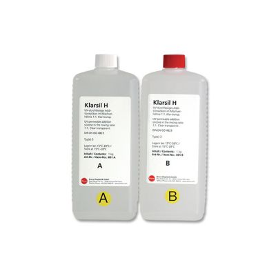 Dreve 607 Klarsil H Silicone, Clear Transparent, Two 5L Bottles