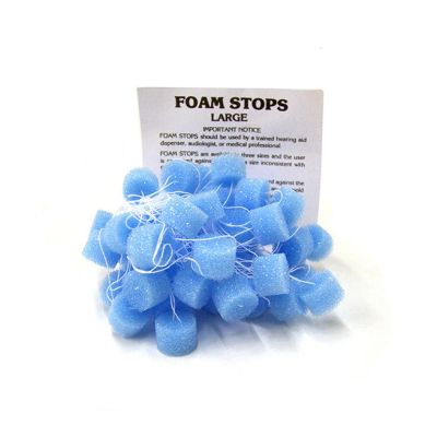 Foam Ear Stops, Large Blue, Pack of 50