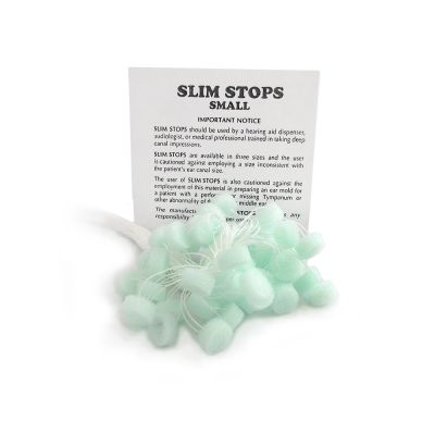 Slim Stops, small green, pack of 50