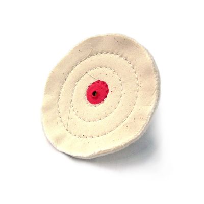 Buffing Wheel, 4" Diameter 15 Ply, Combed Muslin