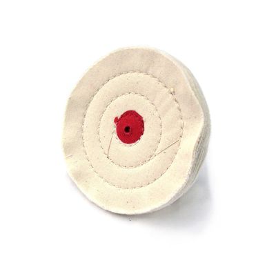 Buffing Wheel, 4" Diameter 24 Ply, Combed Muslin