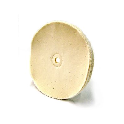 Buffing Wheel, 6" Diameter 18 Ply, Muslin, 1/2" Arbor Hole
