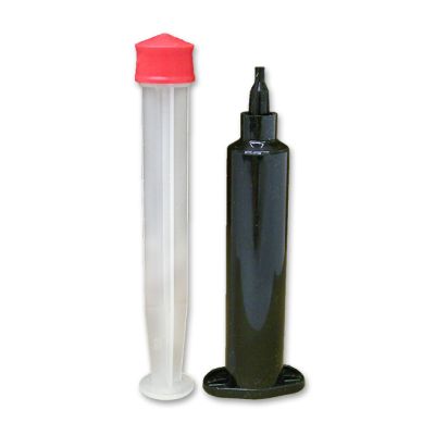 Disposable 10 cc UV Black Syringe with Red Stopper and Tip Cap