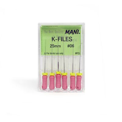 Endodontic Files, #6 Pink, Pack of 6