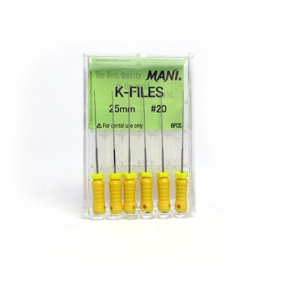Endodontic Files, #20 Yellow, Pack of 6