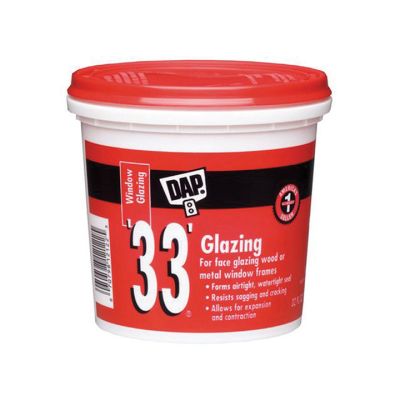 Dap 33 glazing compound in 1 quart bucket