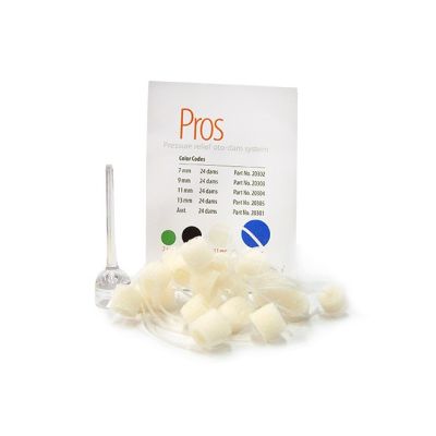 Vented Foam PROS Oto-Dams, 11mm, White, Pack of 24, 5.4g