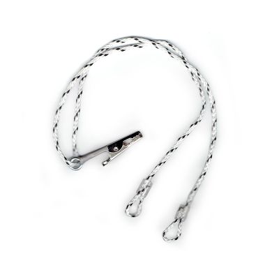 BTE Binaural OtoClip 55011, Black & White Nylon Cord