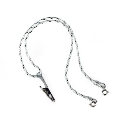 ITE Binaural OtoClip 55321, Black & White Nylon Cord