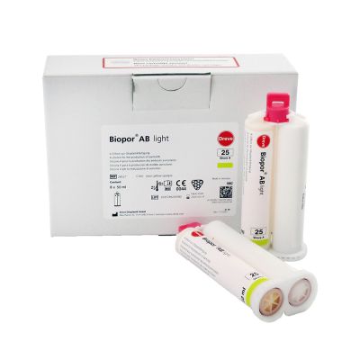 Dreve 28527 Biopor AB Light 25 Shore, Neon Yellow Opaque. Box of eight cartridges