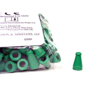 Grason & Associates KR006 Single Use Eartips, 6 mm, Green, Pack of 100